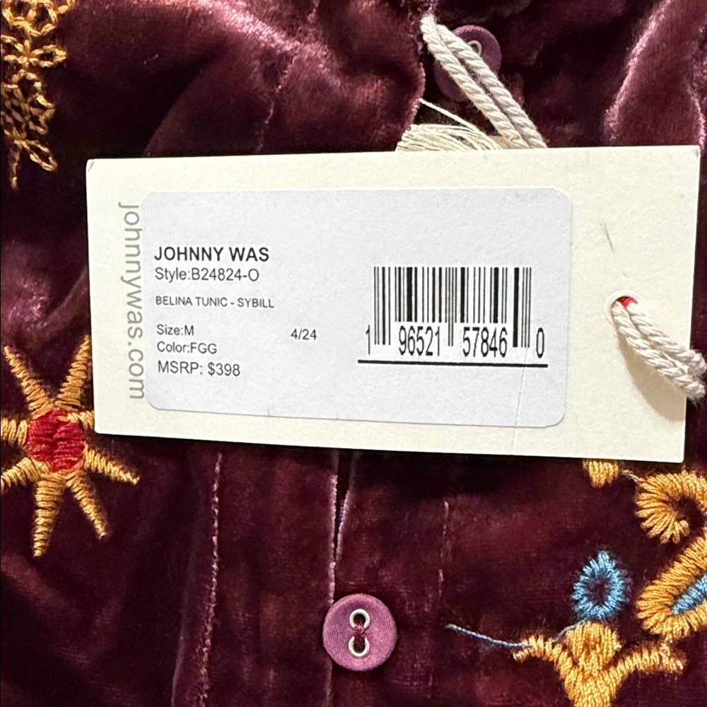 NWT Johnny Was Purple and Mauve Top. Belinda Tunic Sybill - Picture 11 of 12